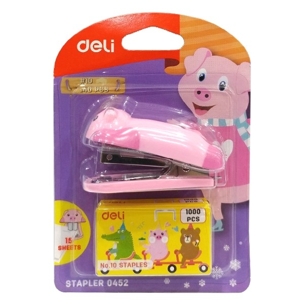 Dập ghim 10 kèm ghim (15 tờ) (0452) (Deli)